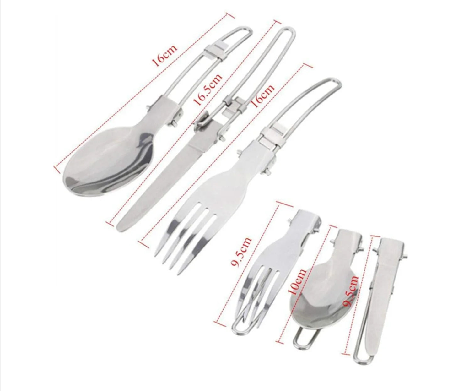 Camping Cookware Mess Kit Pot and Pan with Foldable Stainless Steel Cutlery Non-Stick Cooking Set for Traveling Hiking