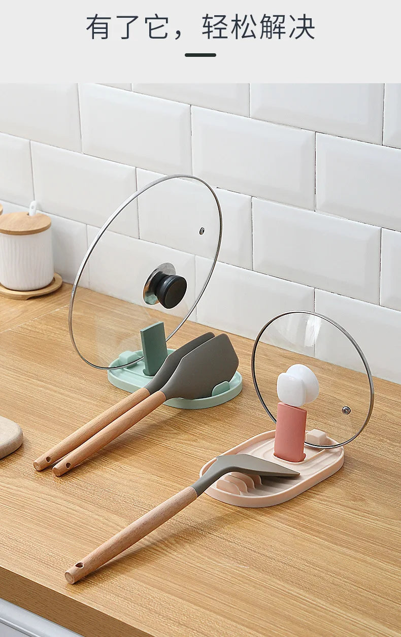 Fashion Design Pot Lid Rack Spatula Rack Integrated Shelf Kitchen Stove Storage Rack Drain Tools ChopsticksSpoonsSub-Rack Holder