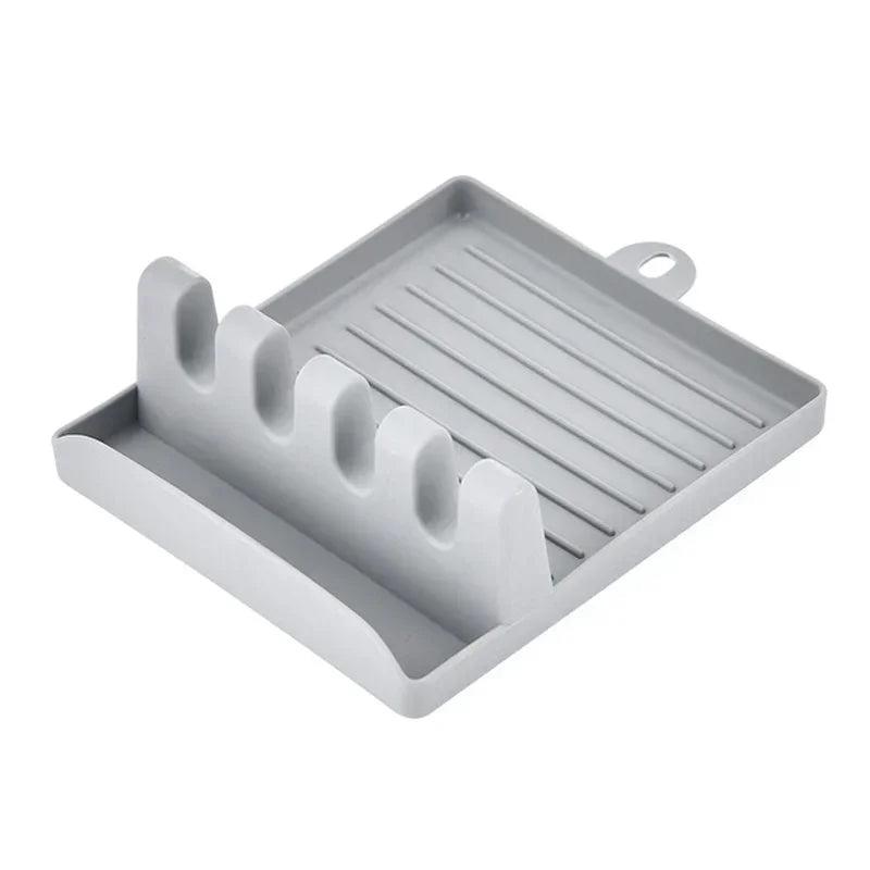 Kitchen Spatula Rack Pot Lid Rack Shelves Countertop Shovel Spoon Shelf Soup Spoon Pad Put Soup Spoon Chopsticks Holder