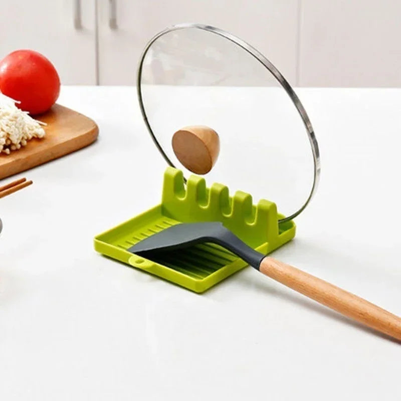 Kitchen Spatula Rack Pot Lid Rack Shelves Countertop Shovel Spoon Shelf Soup Spoon Pad Put Soup Spoon Chopsticks Holder