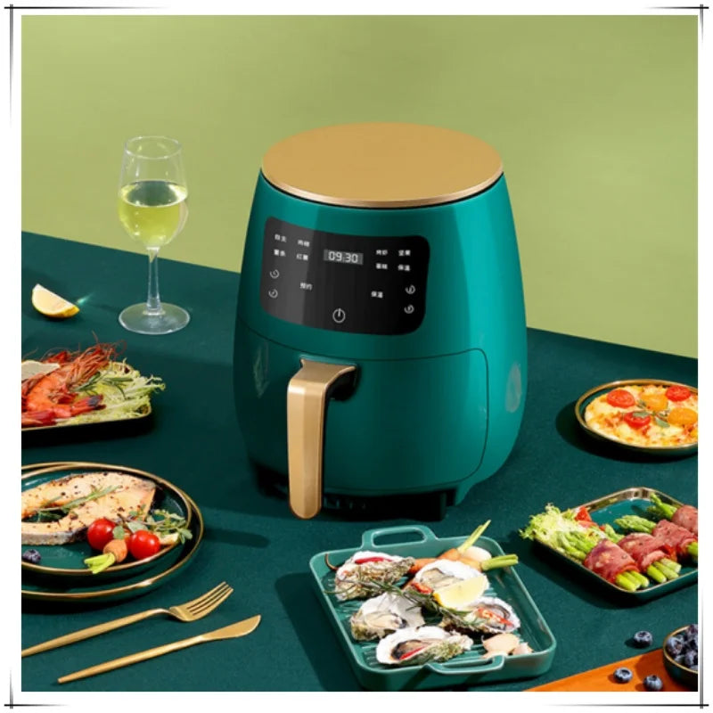 4.5L capacity 1400W high-power multi-directional hot air circulation air fryer household oil-free electric fryer