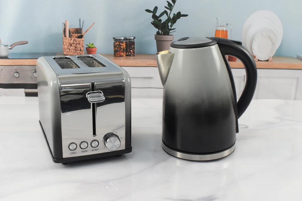Coffee machine home appliance set retro toaster stainless steel electric coffee machine and toaster set