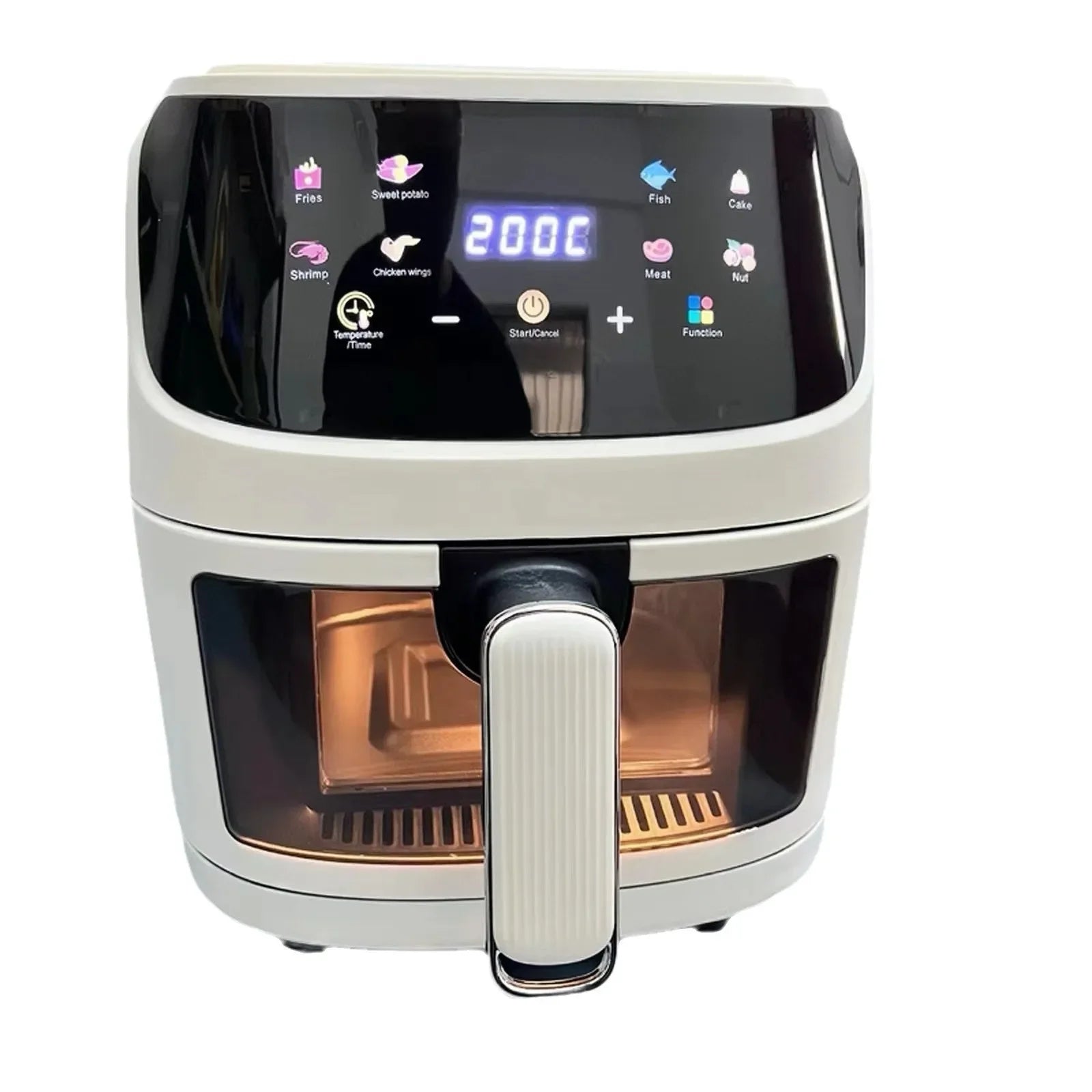 8LAirfryer Large-capacity Smart Touch Oven Visual Multi-function Air Electric Fryer Air Fryer French Fries Machine