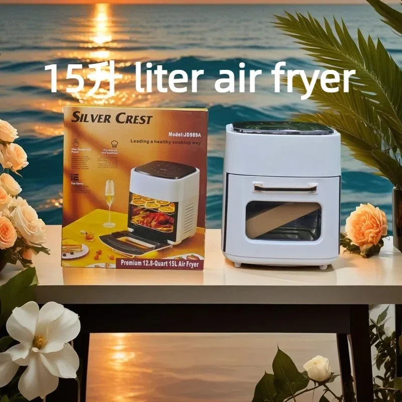 8LAirfryer Large-capacity Smart Touch Oven Visual Multi-function Air Electric Fryer Air Fryer French Fries Machine