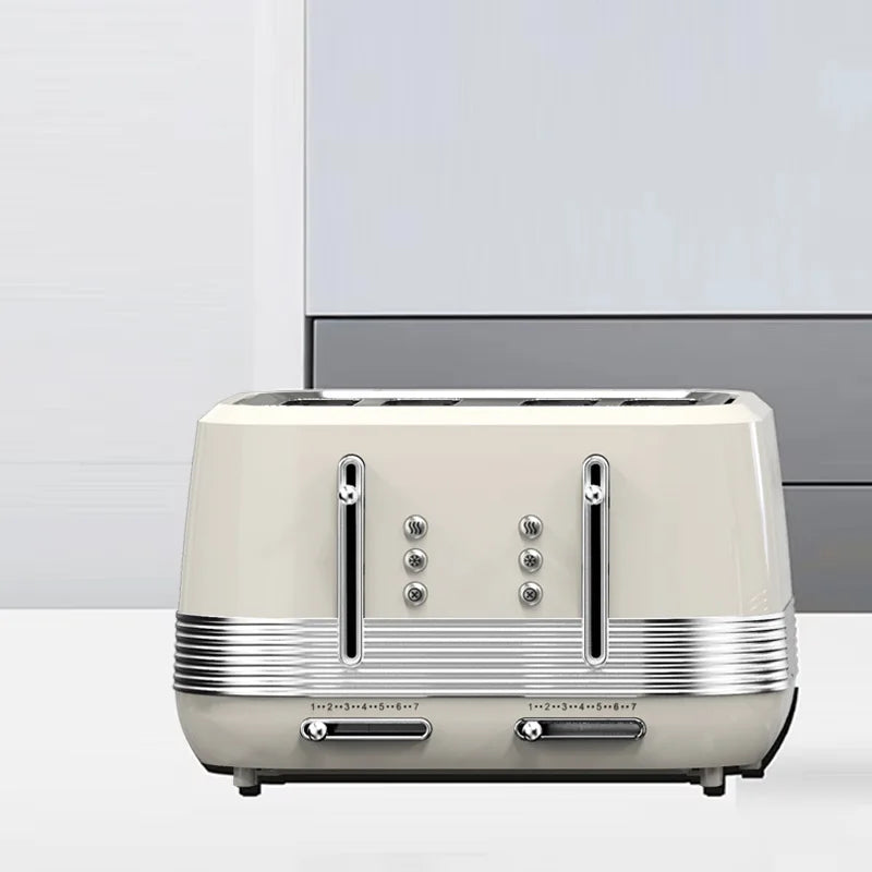 Vintage Toaster and Kettle Kitchenware Set Coffee Machine Stainless Steel Electric Kettle and Toaster Set