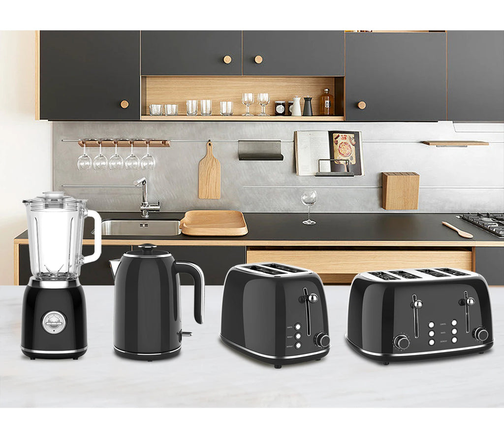 Coffee machine home appliance set retro toaster stainless steel electric coffee machine and toaster set