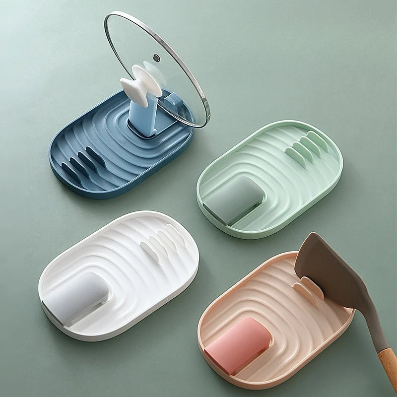 Fashion Design Pot Lid Rack Spatula Rack Integrated Shelf Kitchen Stove Storage Rack Drain Tools ChopsticksSpoonsSub-Rack Holder