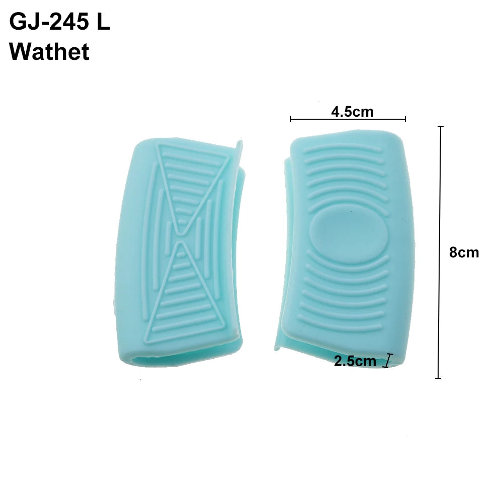 For Better Life 1 Pairs Grip Soft Silicone Pot Holder Sleeve Glove Pan Handle Cover Heat-Resistant Non-Slip Insulation Tools