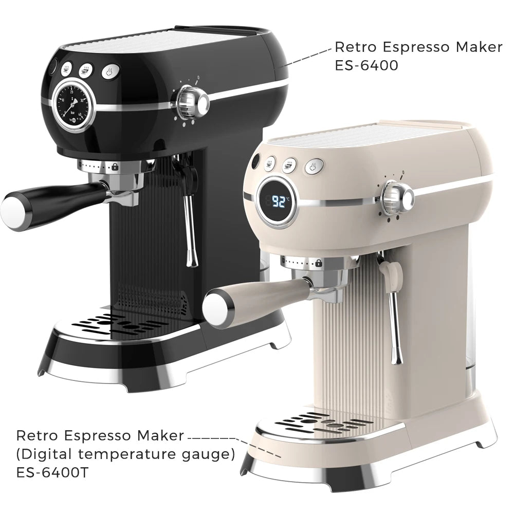 Coffee machine home appliance set retro toaster stainless steel electric coffee machine and toaster set