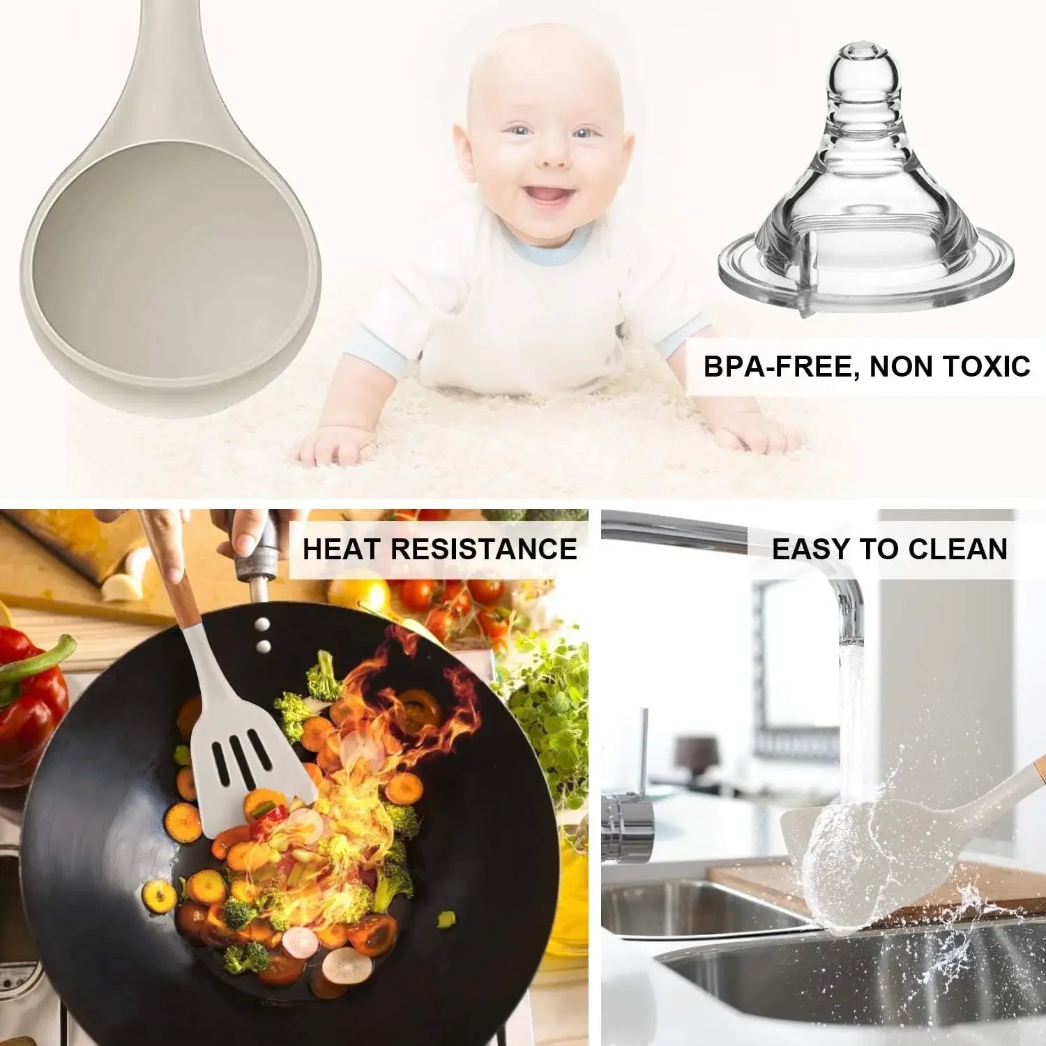 36pcs silicone utensil cooking set with holder