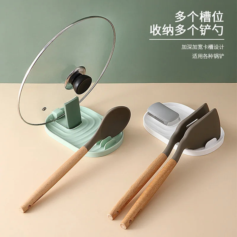 Fashion Design Pot Lid Rack Spatula Rack Integrated Shelf Kitchen Stove Storage Rack Drain Tools ChopsticksSpoonsSub-Rack Holder