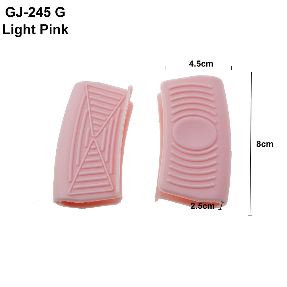For Better Life 1 Pairs Grip Soft Silicone Pot Holder Sleeve Glove Pan Handle Cover Heat-Resistant Non-Slip Insulation Tools