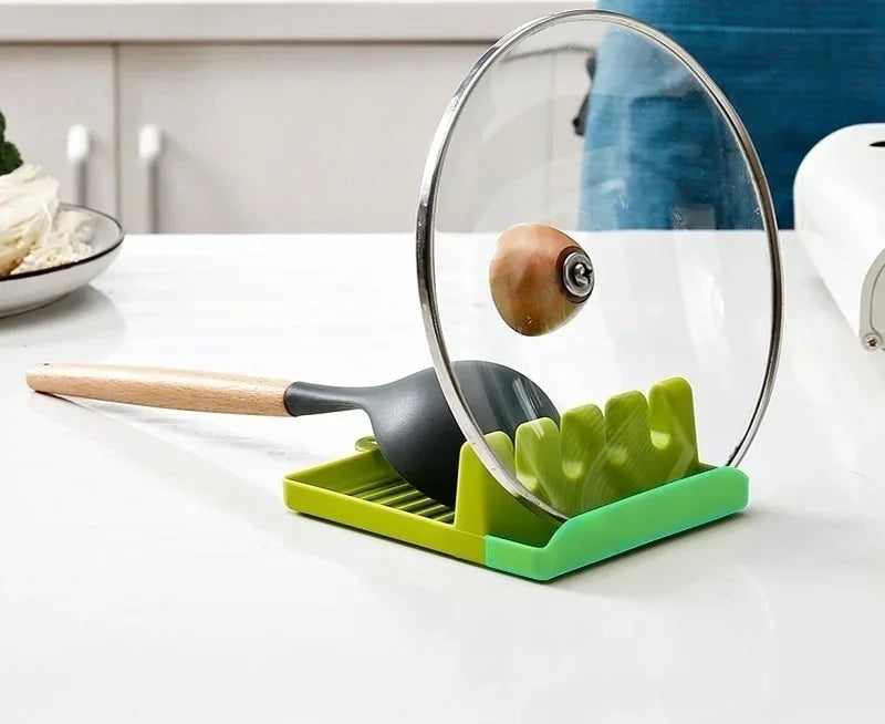 Kitchen Spatula Rack Pot Lid Rack Shelves Countertop Shovel Spoon Shelf Soup Spoon Pad Put Soup Spoon Chopsticks Holder