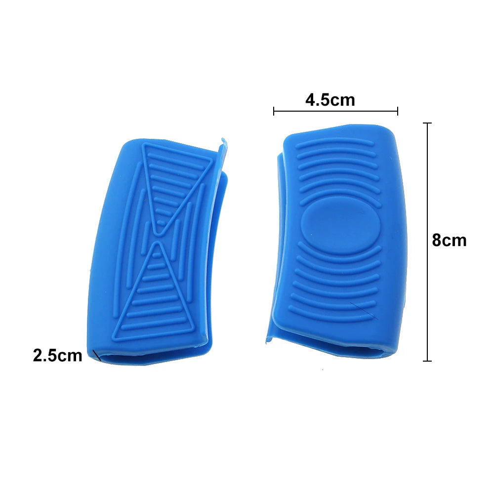 For Better Life 1 Pairs Grip Soft Silicone Pot Holder Sleeve Glove Pan Handle Cover Heat-Resistant Non-Slip Insulation Tools