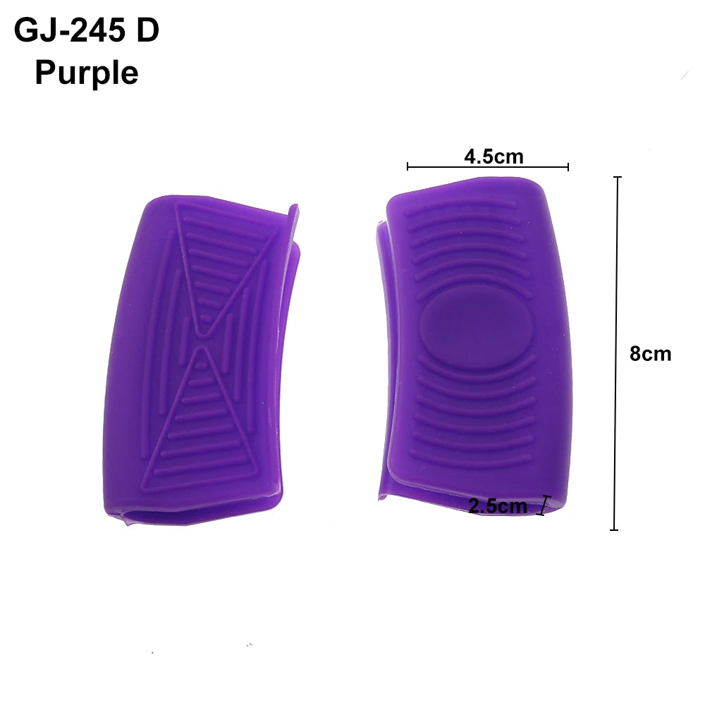For Better Life 1 Pairs Grip Soft Silicone Pot Holder Sleeve Glove Pan Handle Cover Heat-Resistant Non-Slip Insulation Tools