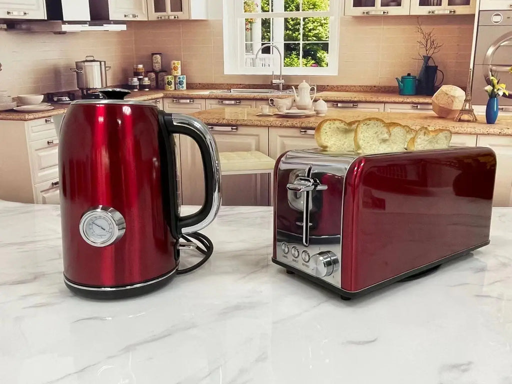 Coffee machine home appliance set retro toaster stainless steel electric coffee machine and toaster set