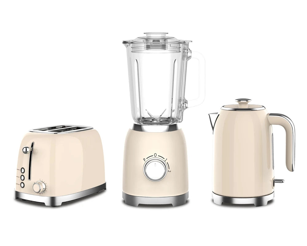 Kettle Electric Appliance Set Vintage Toaster Stainless Steel Electric Kettle and Toaster Set