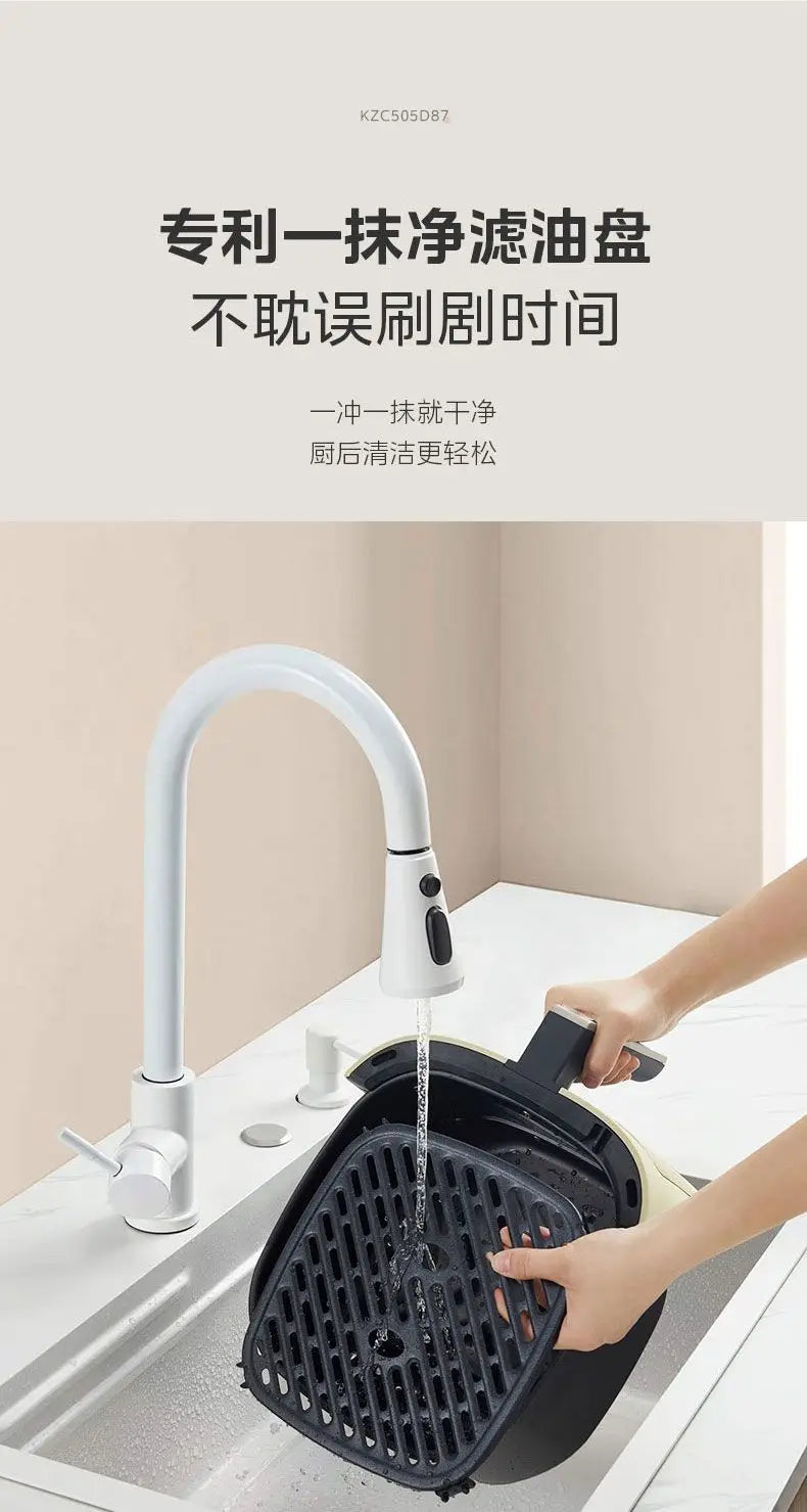 Midea air fryer household no-turn-over visual home large-capacity steam baking intelligent multi-functional electric oven