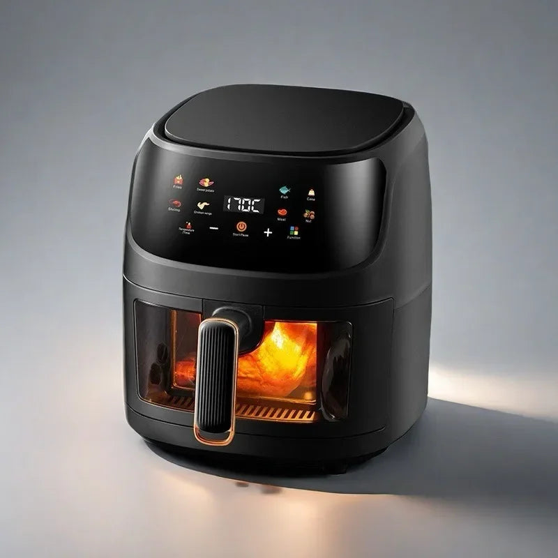 8LAirfryer Large-capacity Smart Touch Oven Visual Multi-function Air Electric Fryer Air Fryer French Fries Machine