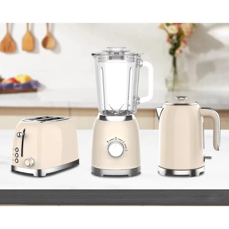 Kettle Electric Appliance Set Vintage Toaster Stainless Steel Electric Kettle and Toaster Set