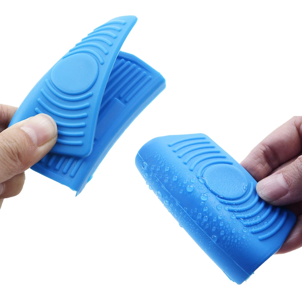 For Better Life 1 Pairs Grip Soft Silicone Pot Holder Sleeve Glove Pan Handle Cover Heat-Resistant Non-Slip Insulation Tools