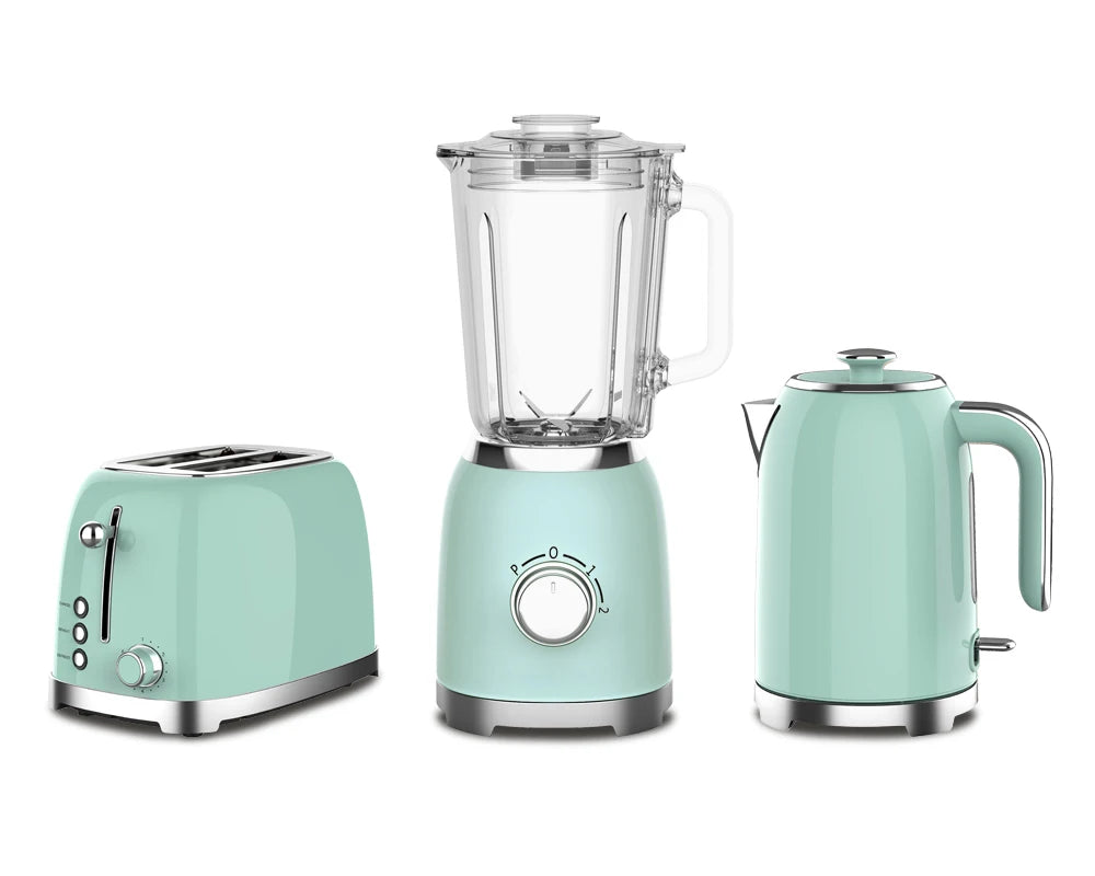 Kettle Electric Appliance Set Vintage Toaster Stainless Steel Electric Kettle and Toaster Set