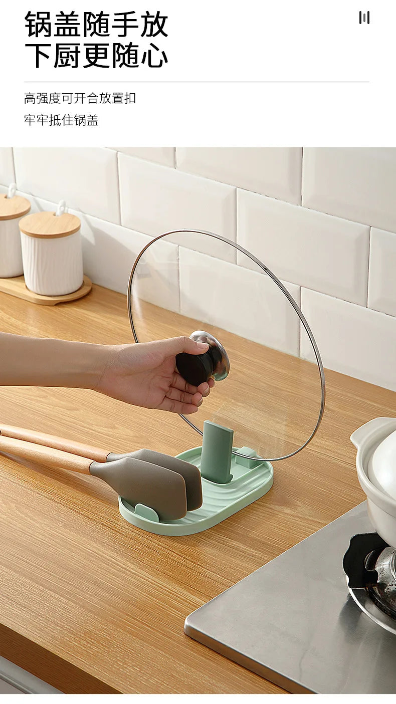 Fashion Design Pot Lid Rack Spatula Rack Integrated Shelf Kitchen Stove Storage Rack Drain Tools ChopsticksSpoonsSub-Rack Holder