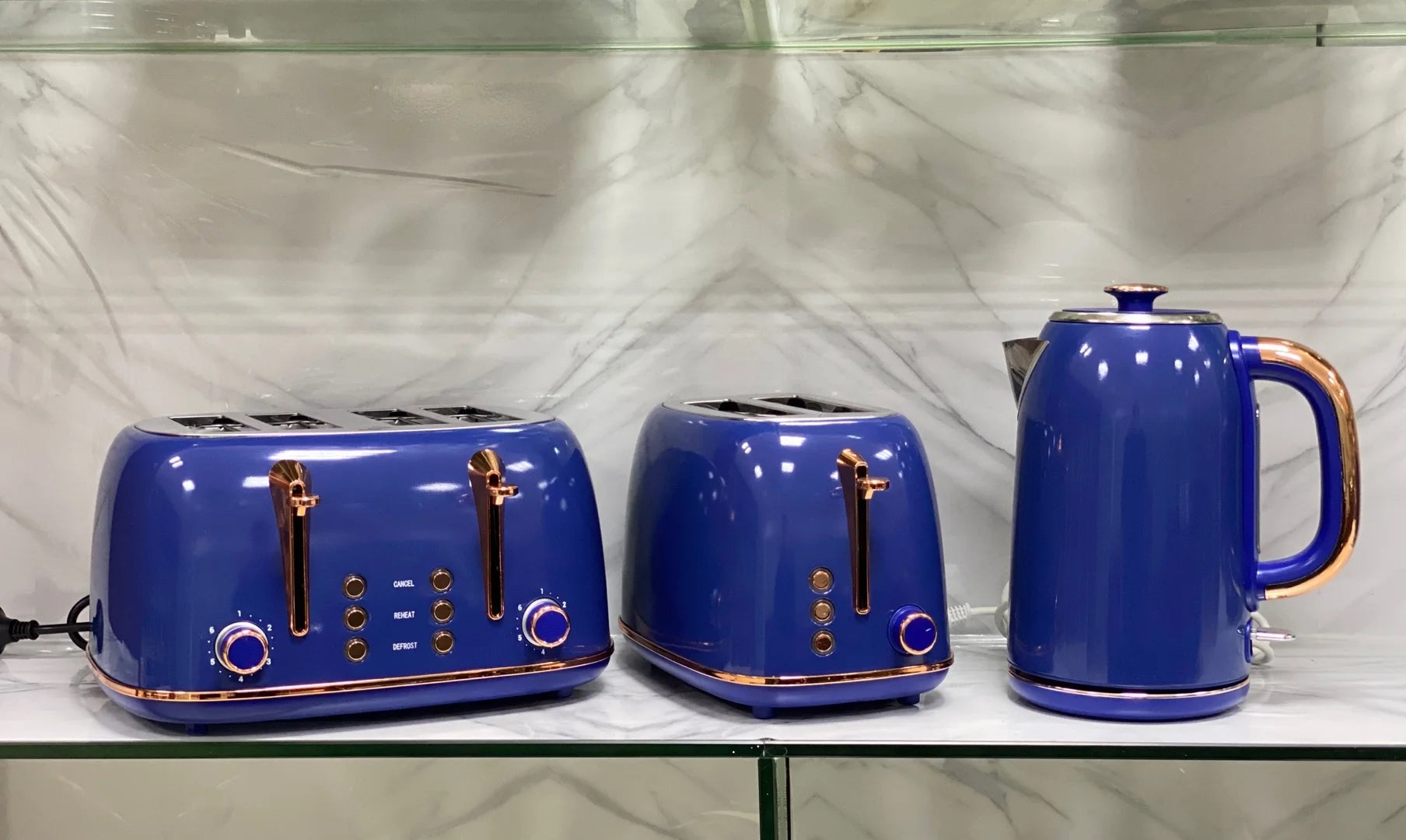 Coffee machine home appliance set retro toaster stainless steel electric coffee machine and toaster set