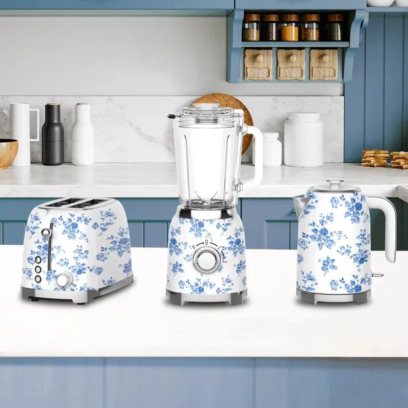 Kettle Electric Appliance Set Vintage Toaster Stainless Steel Electric Kettle and Toaster Set