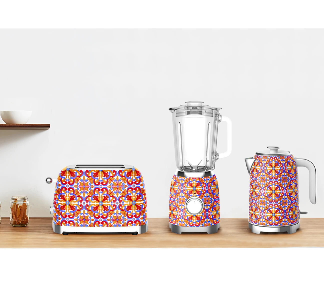 Coffee machine home appliance set retro toaster stainless steel electric coffee machine and toaster set