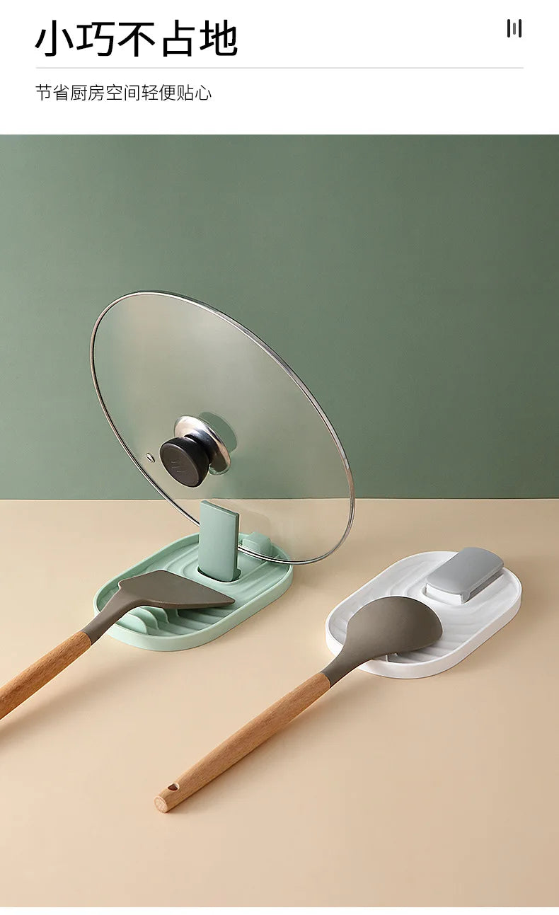 Fashion Design Pot Lid Rack Spatula Rack Integrated Shelf Kitchen Stove Storage Rack Drain Tools ChopsticksSpoonsSub-Rack Holder