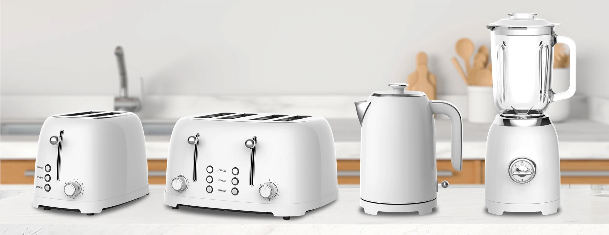 Coffee machine home appliance set retro toaster stainless steel electric coffee machine and toaster set