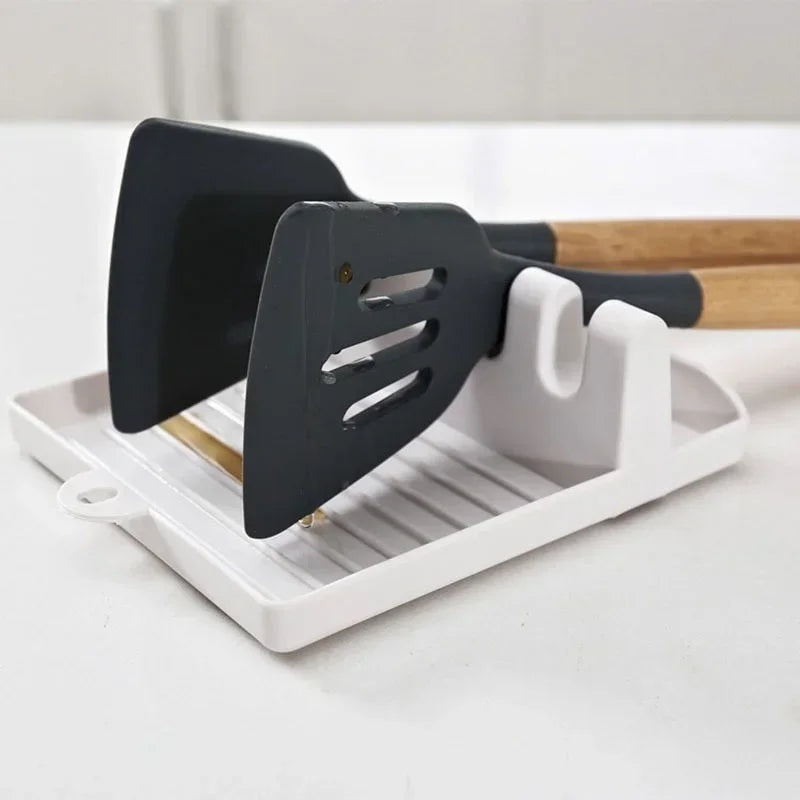Kitchen Spatula Rack Pot Lid Rack Shelves Countertop Shovel Spoon Shelf Soup Spoon Pad Put Soup Spoon Chopsticks Holder