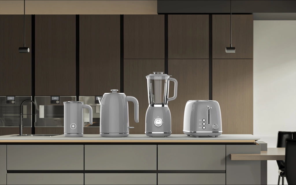 Coffee machine home appliance set retro toaster stainless steel electric coffee machine and toaster set