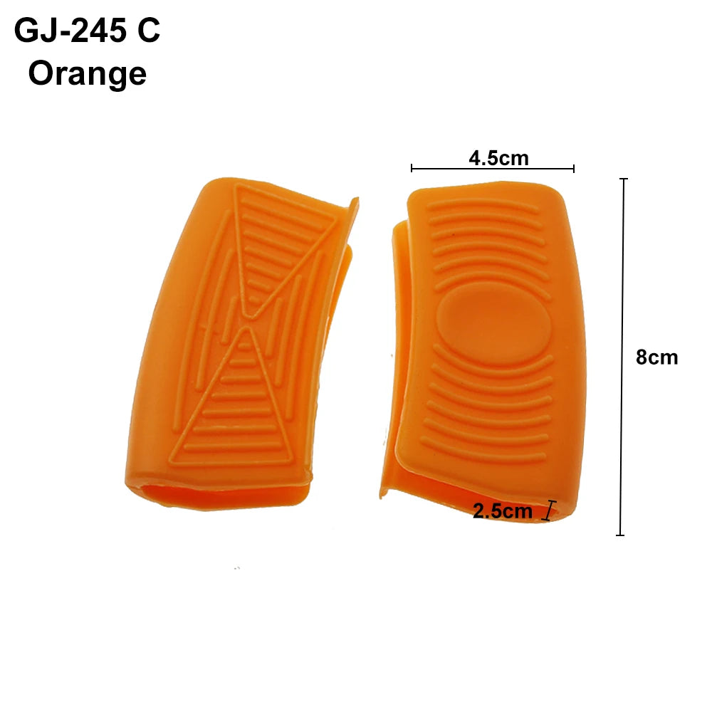For Better Life 1 Pairs Grip Soft Silicone Pot Holder Sleeve Glove Pan Handle Cover Heat-Resistant Non-Slip Insulation Tools