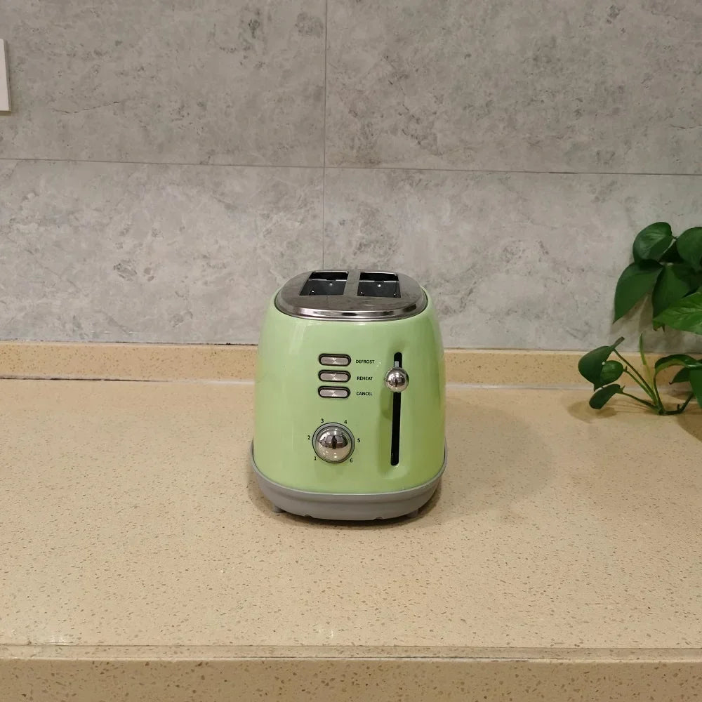 Ss Home Kitchen Appliances 2 Pieces Retro Fashion Smart Toaster Multifunctional Toaster and Kettle Breakfast Set