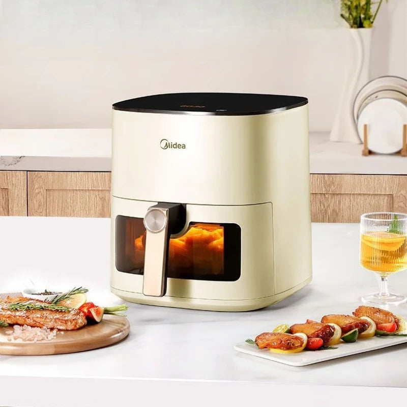 Midea air fryer household no-turn-over visual home large-capacity steam baking intelligent multi-functional electric oven