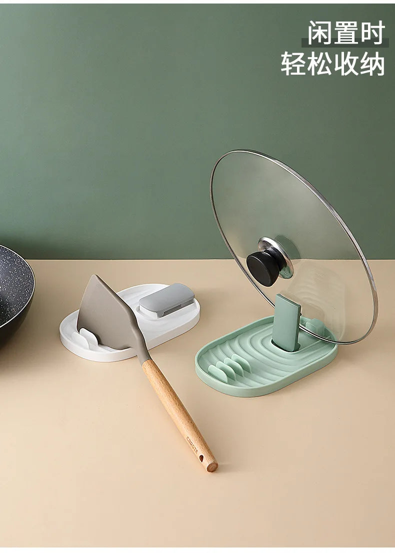 Fashion Design Pot Lid Rack Spatula Rack Integrated Shelf Kitchen Stove Storage Rack Drain Tools ChopsticksSpoonsSub-Rack Holder