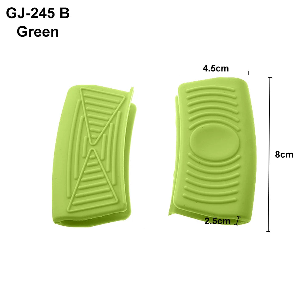 For Better Life 1 Pairs Grip Soft Silicone Pot Holder Sleeve Glove Pan Handle Cover Heat-Resistant Non-Slip Insulation Tools